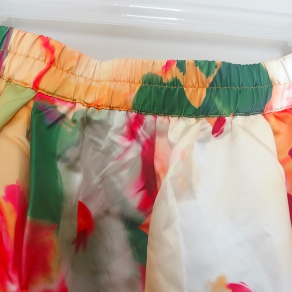STYLEWE Multicolor Satin Floral Skirt - Picture 4 of 6